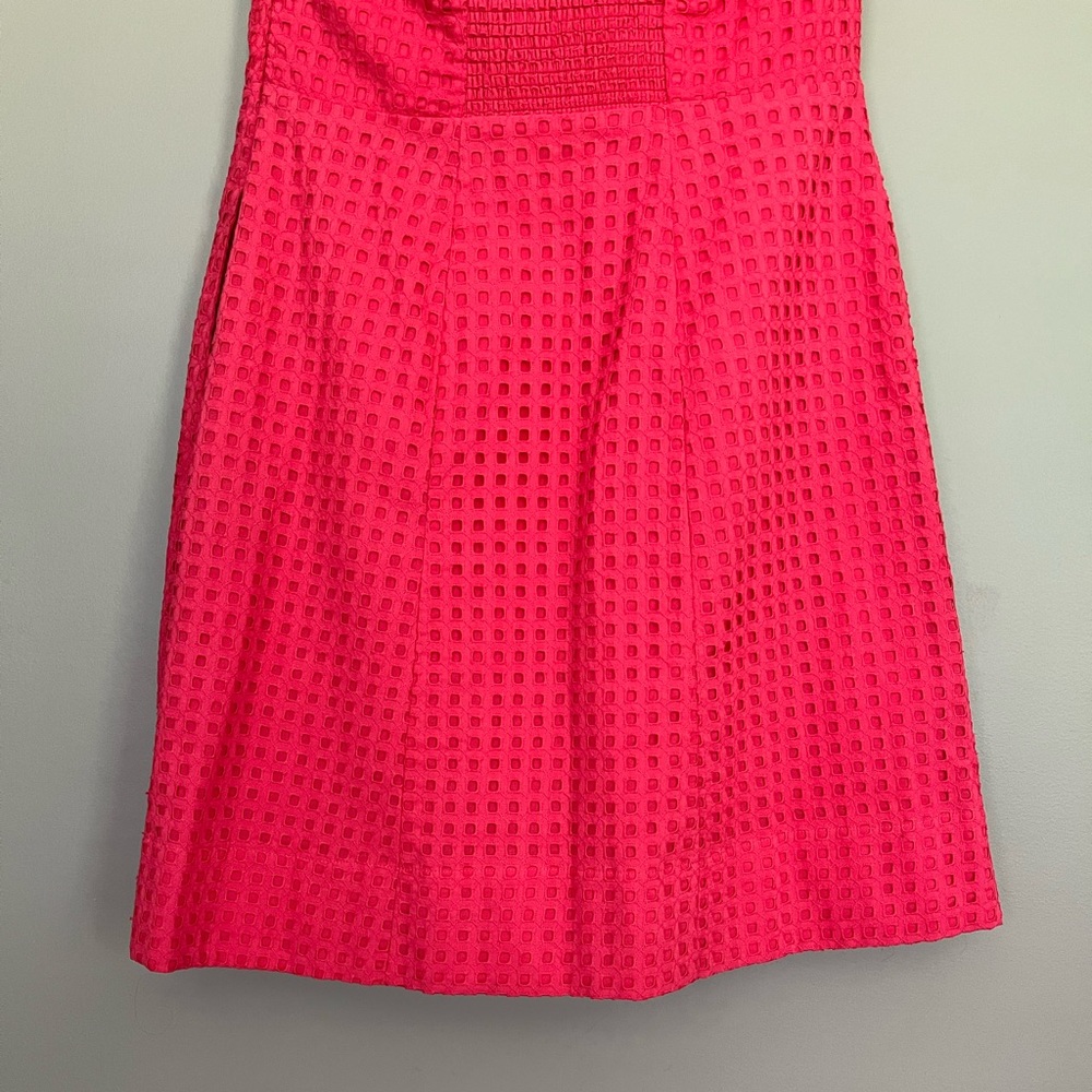 {White House Black Market} Strapless Eyelet Cocktail Dress in Red - Womens 8 - Picture 7 of 10
